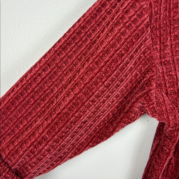 Papillon Academia Textured Knit 3/4 Sleeve Sweater Dress Medium Red Pockets - Picture 9 of 15
